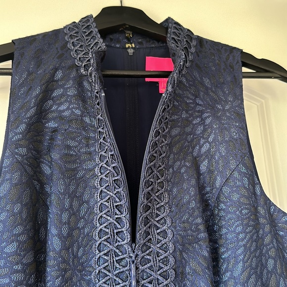 Lilly Pulitzer, Size 10 Navy Blue Franci Dress - Picture 5 of 8